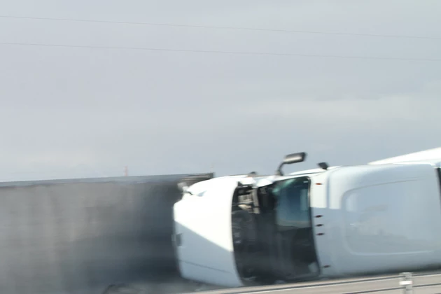 Blown Over Truck in Cheyenne